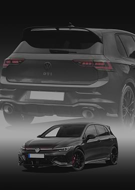 Dark Grey Volkswagen Golf GTI