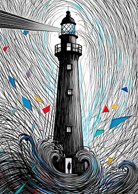 Lighthouse in a Storm
