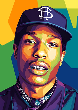 A$AP Rocky Pop Art Portrait