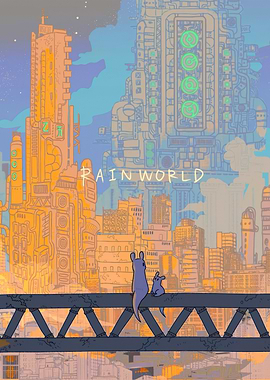 Rain World Cityscape with Mice