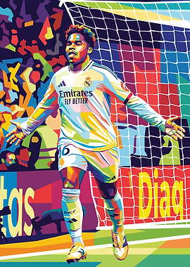 Football Player in Pop Art Style