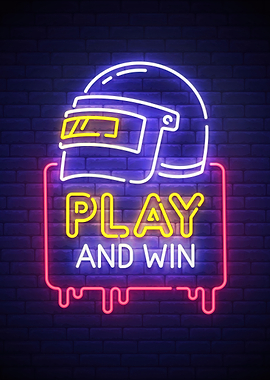 Neon Gaming Helmet Play And Win