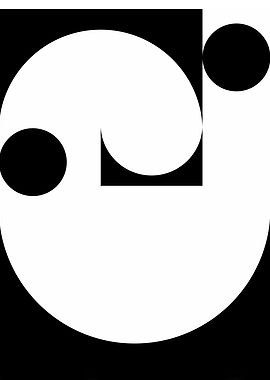 Abstract Black and White Geometric Design