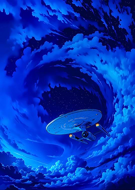 Starship Enterprise in a Nebula