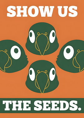 Show Us The Seeds Funny Artwork