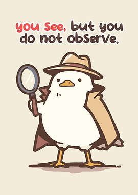 Detective Duck with Magnifying Glass
