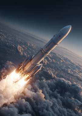 Rocket Launching into Space