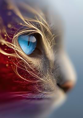 Close-up of a Cat's Blue Eye