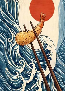 Tempura Shrimp with Japanese Waves