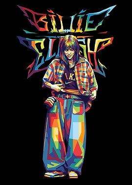 Billie Eilish Pop Art Portrait