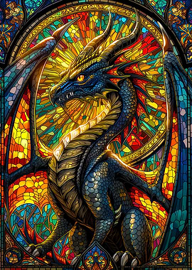 Stained Glass Dragon