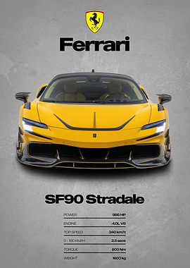Ferrari SF90 Stradale Poster