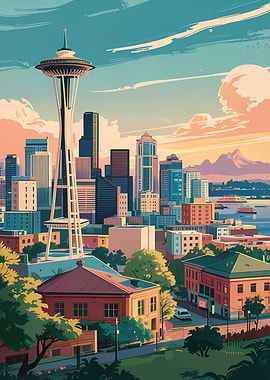 Seattle Skyline with Space Needle