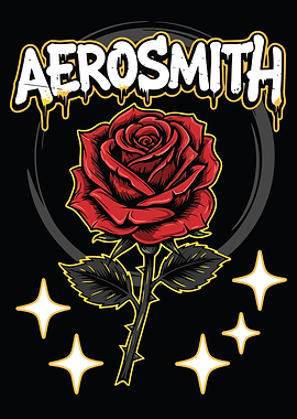 Aerosmith Rose and Stars