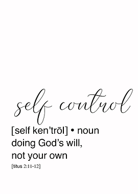 Self Control Definition