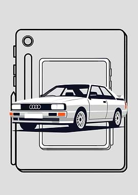 Audi Quattro Coupe Illustration