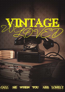 Vintage Telephone with Text