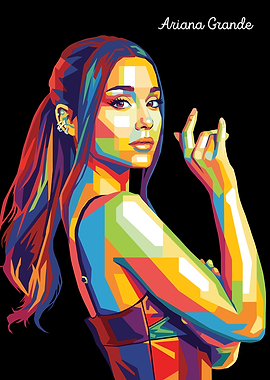 Ariana Grande Pop Art Portrait