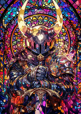 Knight in Stained Glass Armor