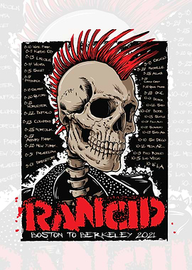 Rancid Boston to Berkeley Tour Poster