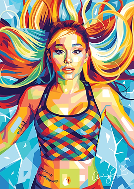 Ariana Grande Pop Art Portrait