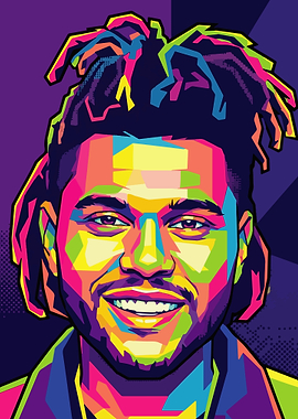 The Weeknd Pop Art Portrait