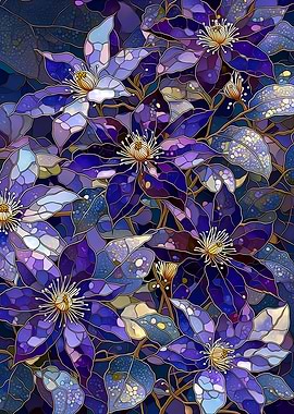 Stained Glass Floral Pattern