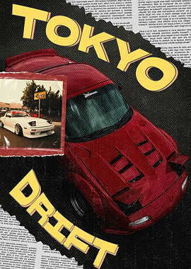 Tokyo Drift Punk Style Car Poster