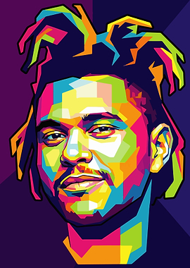 Colorful WPAP Portrait of a Man