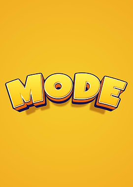 3D Text Art 'MODE'