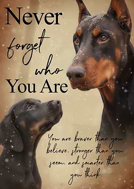 Doberman Dogs Inspirational Quote
