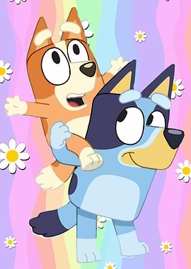 Bluey and Bingo Piggyback Ride