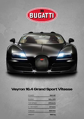 Bugatti Veyron Grand Sport Vitesse Poster