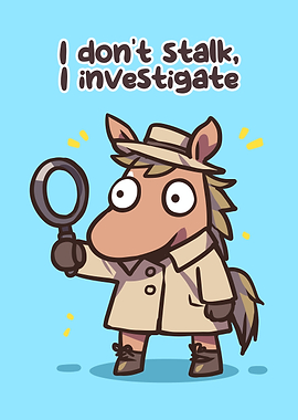 Investigating Horse Cartoon