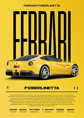 Ferrari F12berlinetta Car Poster