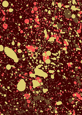 Abstract Brown Paint Splatter Pattern