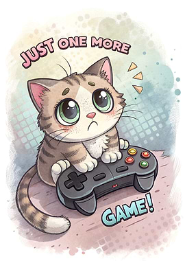Cute Cat Gamer