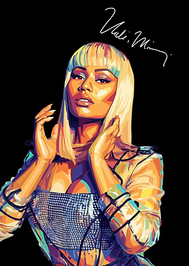 Nicki Minaj Pop Art Portrait