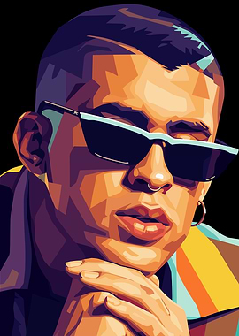 Bad Bunny Pop Art Portrait