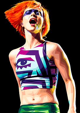 Paramore's Hayley Williams in Pop Art Style