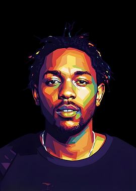 Kendrick Lamar Pop Art Portrait