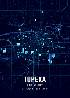 Topeka Kansas City Midnight Map