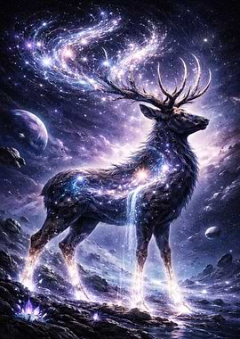 Cosmic Deer in Nebula