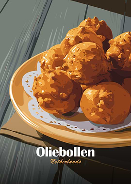 Oliebollen on a Plate