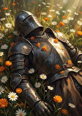 Sunset Slumber Amidst Roses