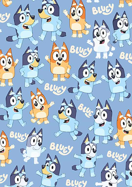 Bluey Characters Pattern