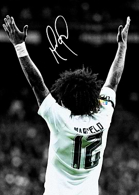 Marcelo Celebrates with Arms Raised