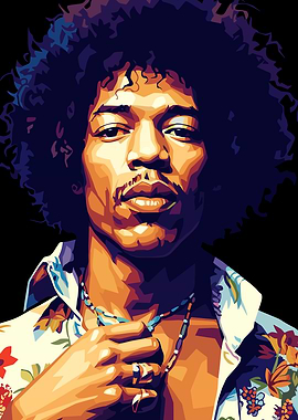 Jimi Hendrix Pop Art Portrait