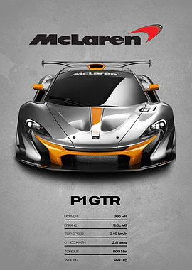 McLaren P1 GTR Poster