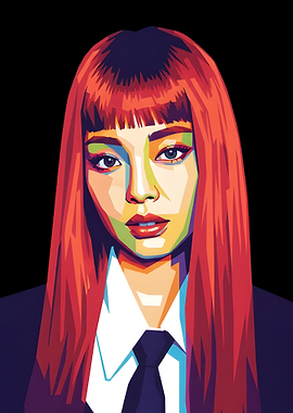 Jennie Kim Pop Art Portrait